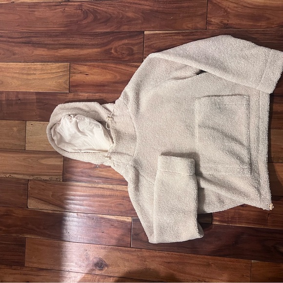 Vince Cozy Faux Shearling Pullover Hoodie - Picture 3 of 5